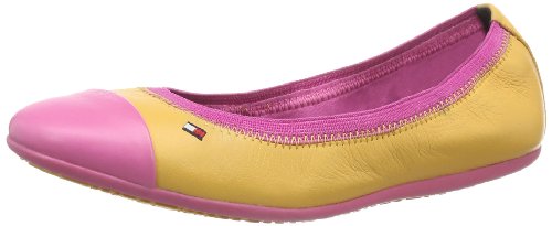 Tommy Hilfiger Dahlia 12A FG56817052, Mädchen Ballerinas, Gelb (WARM APRICOT/Shocking PINK 817), EU 34 von Tommy Hilfiger