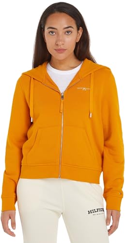 Tommy Hilfiger Damen Hoodie mit Reißverschluss 1985 Zipper, Orange (Rich Ochre), S von Tommy Hilfiger