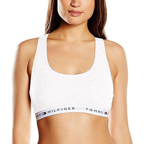 Tommy Hilfiger Damen Cotton Bralette Iconic Bustier, Weiß (WHITE 100), XS von Tommy Hilfiger