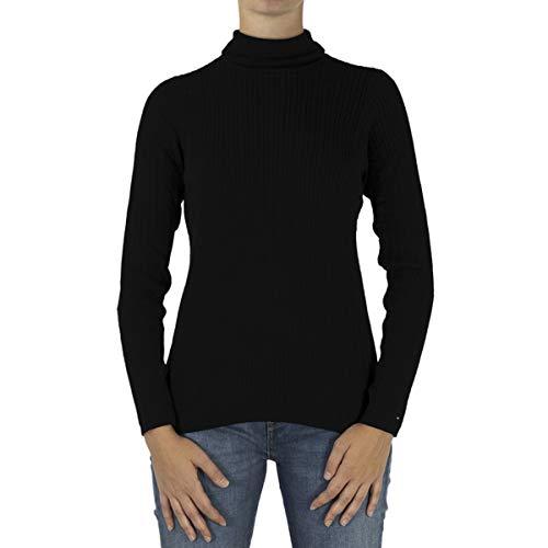 Tommy Hilfiger Damen ERCA Mini Cable Rollkragen Pullover (Schwarz, M) von Tommy Hilfiger