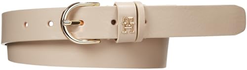 Tommy Hilfiger Damen Gürtel Essential Effortless 2.5 Ledergürtel, Beige (White Clay), 95 cm von Tommy Hilfiger