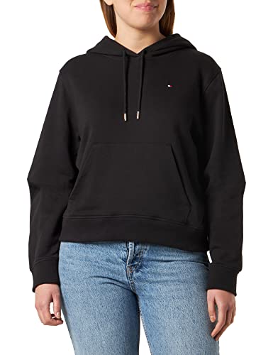 Tommy Hilfiger Damen Hoodie 1985 Modern Terry mit Kapuze, Schwarz (Black), XXS von Tommy Hilfiger