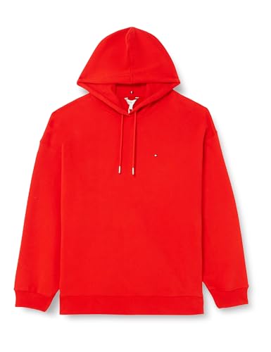 Tommy Hilfiger Damen Hoodie Crv Reg Flag On Chest Hoodie mit Kapuze, Rot (Fierce Red), 52 von Tommy Hilfiger