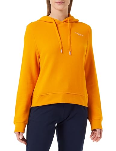 Tommy Hilfiger Damen Hoodie Logo Hoodie mit Kapuze, Orange (Rich Ochre), L von Tommy Hilfiger