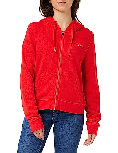 Tommy Hilfiger Damen Hoodie mit Reißverschluss 1985 Zipper, Rot (Fireworks), XS von Tommy Hilfiger