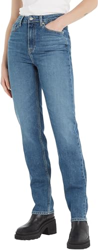 Tommy Hilfiger Damen Jeans Classic Straight Fit, Blau (Mel), 28W / 30L von Tommy Hilfiger