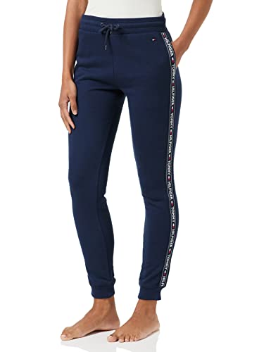 Tommy Hilfiger Damen Jogginghose Sweatpants Lang, Blau (Navy Blazer), L von Tommy Hilfiger