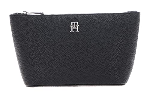 Tommy Hilfiger Damen Kulturbeutel TH Emblem Washbag Klein, Schwarz (Black), Einheitsgröße von Tommy Hilfiger