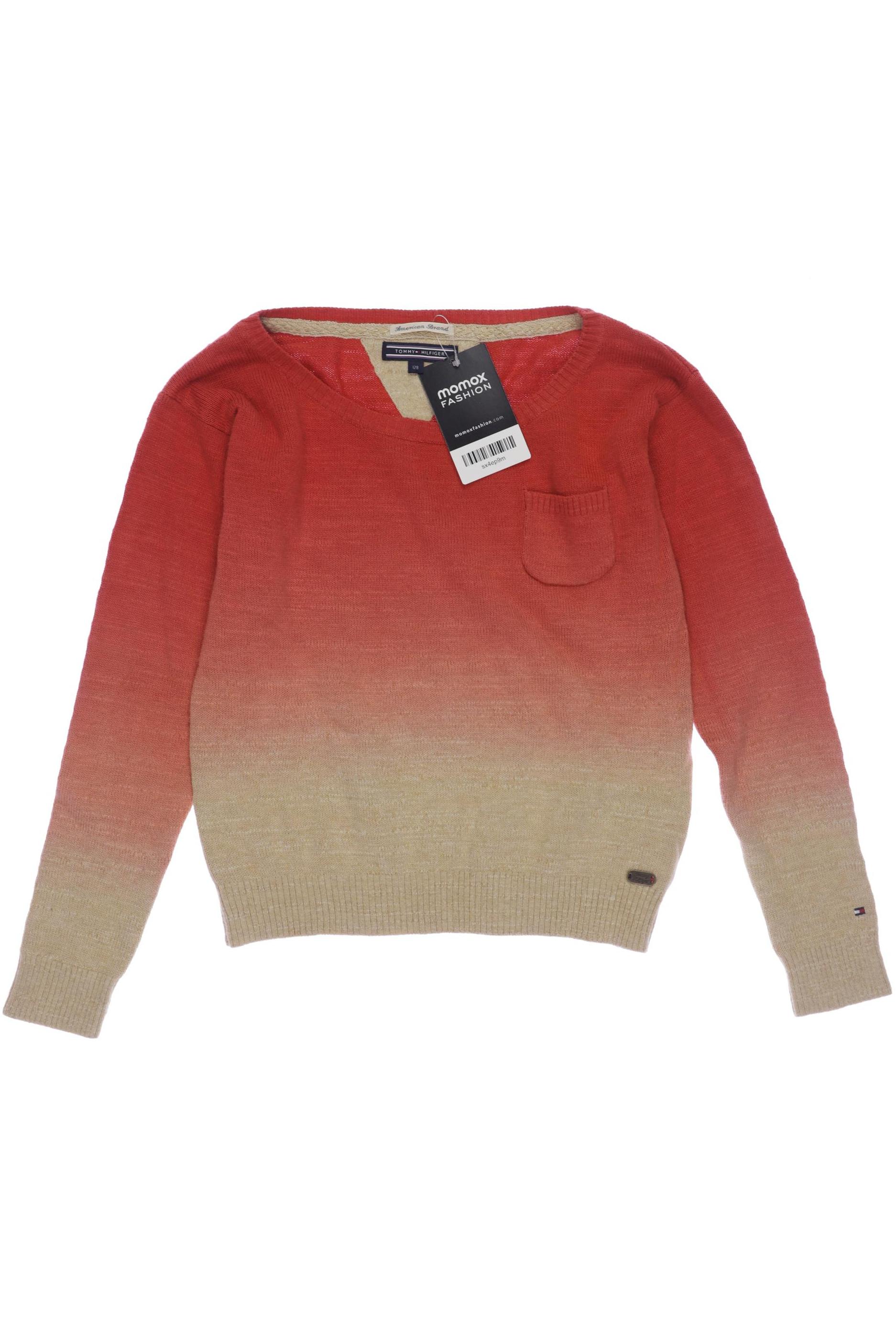 Tommy Hilfiger Damen Pullover, orange, Gr. 128 von Tommy Hilfiger