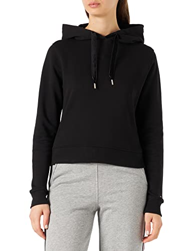 Tommy Hilfiger Damen Hoodie mit Kapuze, Schwarz (Black), L von Tommy Hilfiger