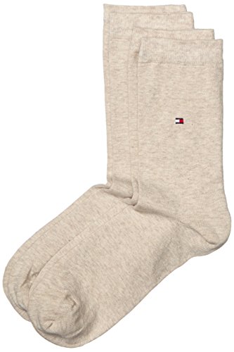 Tommy Hilfiger Damen Th Women Casual 2p Socken, Beige Light Beige Melange, 39-42 von Tommy Hilfiger