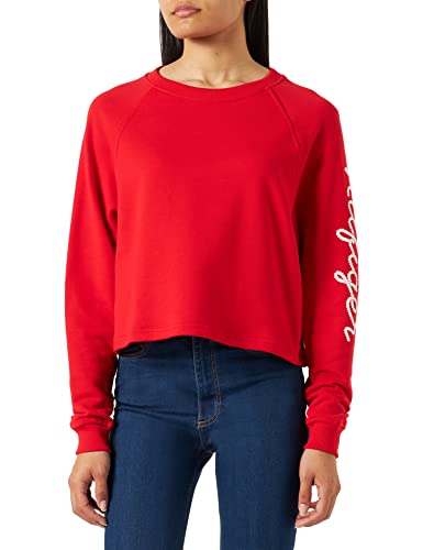 Tommy Hilfiger Damen Sweatshirt Rope Puff Print ohne Kapuze, Rot (Fireworks), M von Tommy Hilfiger