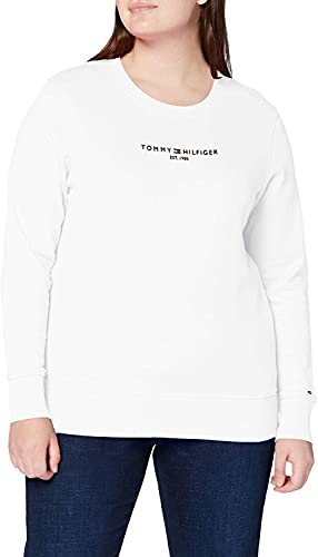 Tommy Hilfiger Damen Im Reg Hilfiger C-Nk Sweatshirt Pullover, Schwarz (Black), S von Tommy Hilfiger