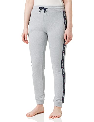 Tommy Hilfiger Damen Jogginghose Sweatpants Lang, Grau (Grey Heather), L von Tommy Hilfiger