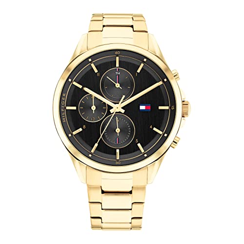 Tommy Hilfiger Multi Zifferblatt Quarz Uhr für Damen mit Gelbgoldfarbenes Edelstahlarmband - 1782423 von Tommy Hilfiger