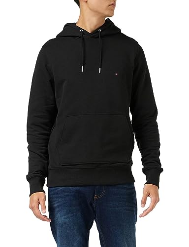 Tommy Hilfiger Herren Hoodie 1985 mit Kapuze, Schwarz (Black), L von Tommy Hilfiger