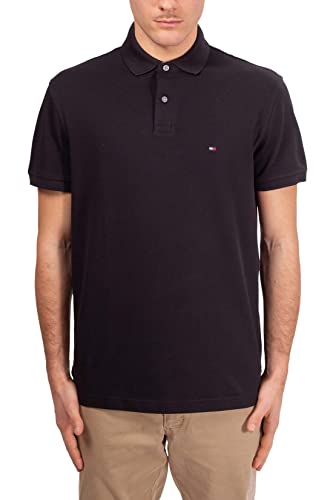 Tommy Hilfiger Herren Poloshirt Kurzarm 1985 Regular Fit, Schwarz (Black), M von Tommy Hilfiger