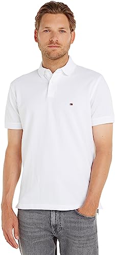 Tommy Hilfiger Herren Poloshirt Kurzarm 1985 Regular Fit, Weiß (White), M von Tommy Hilfiger