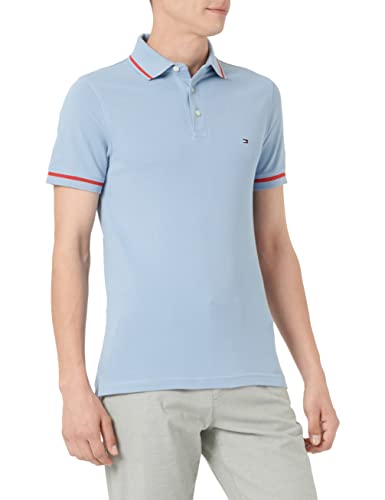 Tommy Hilfiger Herren 1985 Tipped Slim Polo Hemd, Daybreak Blue, S von Tommy Hilfiger