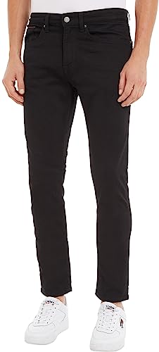 Tommy Jeans Herren Jeans Austin Slim Tapered Stretch, Schwarz (New Black Stretch), 28W / 32L von Tommy Hilfiger