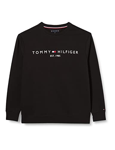 Tommy Hilfiger Herren Sweatshirt ohne Kapuze, Schwarz (Black), XXL von Tommy Hilfiger