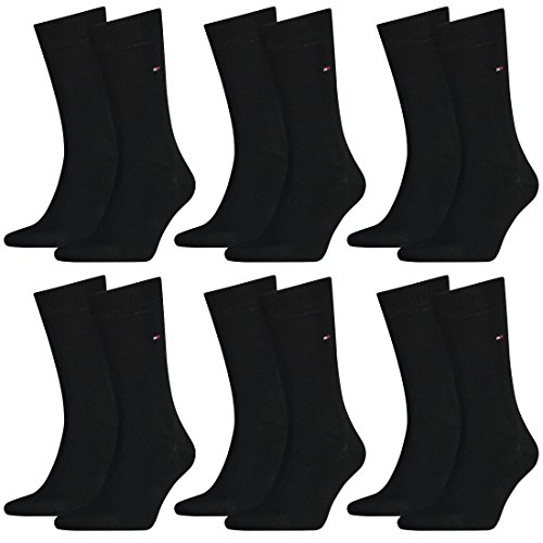 Tommy Hilfiger Herren Classic Business Socken 371111 12Paar, Farbe:Schwarz;Sockengröße:43-46;Artikel:Socken schwarz 371111-200 von Tommy Hilfiger