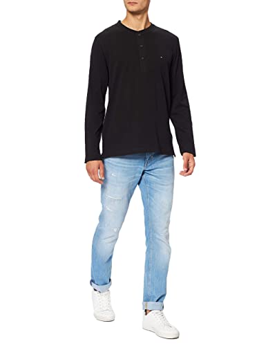 Tommy Hilfiger Herren Classic Henley T-Shirt, Schwarz, L von Tommy Hilfiger