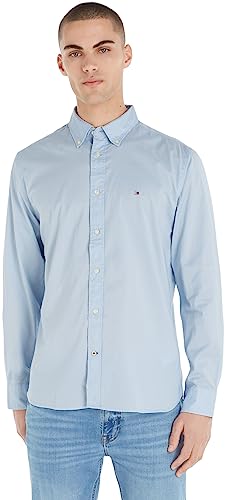 Tommy Hilfiger Herren Core Flex Poplin Rf Shirt Mw0mw25035 Freizeithemden, Blau (Calm Blue), S EU von Tommy Hilfiger