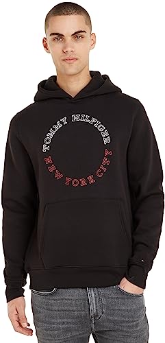 Tommy Hilfiger Herren Hoodie mit Kapuze, Schwarz (Black), XS von Tommy Hilfiger