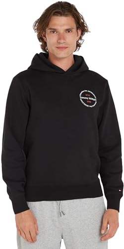 Tommy Hilfiger Herren Hoodie mit Kapuze, Schwarz (Black), XXL von Tommy Hilfiger