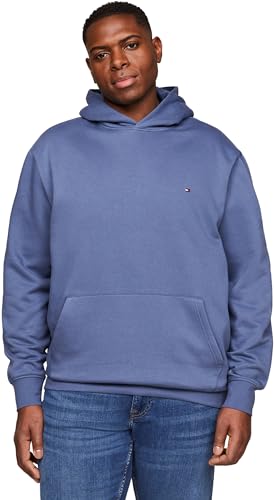 Tommy Hilfiger Herren Hoodie mit Kapuze Große Größen, Blau (Faded Indigo), 3XL von Tommy Hilfiger