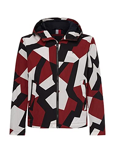 Tommy Hilfiger LIGHTWEIGHT HOODED PRINT JACKET, rot(kvred), Gr. XL von Tommy Hilfiger