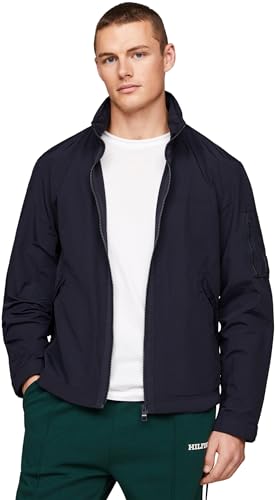 Tommy Hilfiger Herren Jacke Windbreaker Übergangsjacke, Blau (Desert Sky), L von Tommy Hilfiger