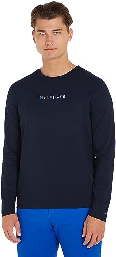 Tommy Hilfiger Herren Langarmshirt Langarm, Blau (Desert Sky), 3XL von Tommy Hilfiger