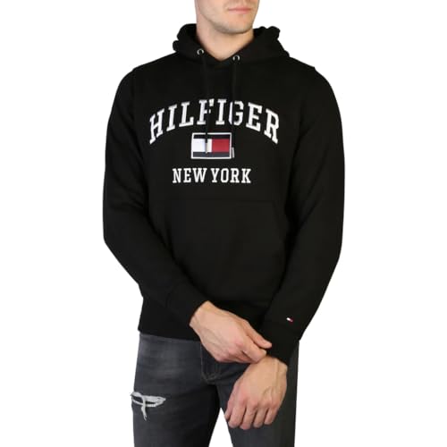 Tommy Hilfiger Herren Modern Varsity Hoody MW0MW28173 Hoodies, Schwarz (Black), M von Tommy Hilfiger