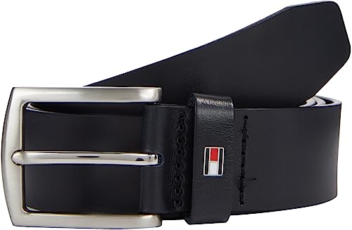 Tommy Hilfiger Herren Gürtel New Denton 3.5 Belt Ledergürtel, Blau (Midnight), 80 von Tommy Hilfiger