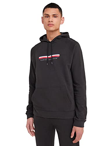 Tommy Hilfiger Herren OH Hoodie UM0UM02385 Schwere Strickwaren, Schwarz (Black), L von Tommy Hilfiger