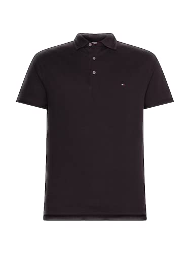 Tommy Hilfiger Herren Poloshirt Schwarz Essential Slim Fit (as3, Alpha, x_l, Regular, Regular) von Tommy Hilfiger