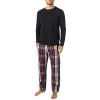 Tommy Hilfiger Herren Pyjama blau Baumwolle kariert von Tommy Hilfiger