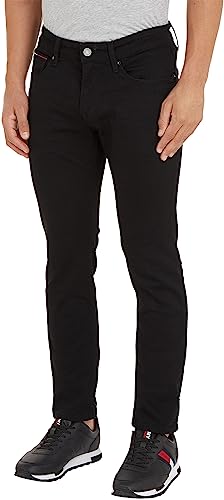 Tommy Jeans Herren Jeans Scanton Slim Stretch, Schwarz (New Black Stretch), 32/34 von Tommy Jeans