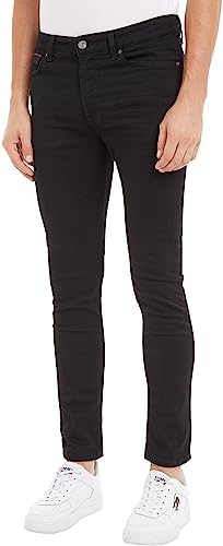 Tommy Jeans Herren Jeans Simon Skinny Stretch, Schwarz (New Black Stretch), 27W / 34L von Tommy Jeans