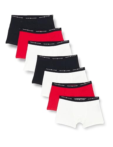 Tommy Hilfiger Jungen Boxershorts Trunks Unterwäsche, Mehrfarbig (Wh/ De/ Pr Re), 4-5 Jahre von Tommy Hilfiger