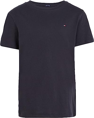 Tommy Hilfiger Jungen T-Shirt Kurzarm Rundhalsausschnitt, Blau (Sky Captain), 8 Jahre von Tommy Hilfiger