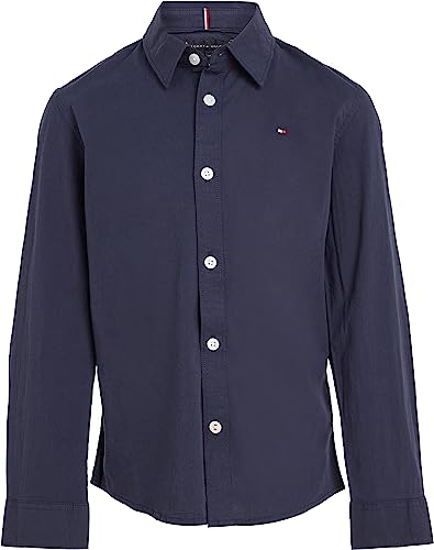 Tommy Hilfiger Jungen Hemd Stretch, Blau (Twilight Navy), 9 Monate von Tommy Hilfiger