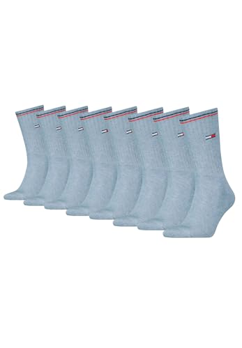 Tommy Hilfiger Lifestyle Crew Socken/lange Tennissocken für Damen & Herren 8-er Pack, Farbe:Light Blue Melange, Socken & Strümpfe:39-42 Tommy Hilfiger Lifestyle Crew Socken/lange Tennissocken für Damen & Herren 8-er Pack, Farbe:Light Blue Melange, Socken & Strümpfe:39-42 von Tommy Hilfiger