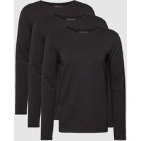 Tommy Hilfiger Longsleeve mit Label-Stitching im 3er-Pack in Black, Größe S von Tommy Hilfiger