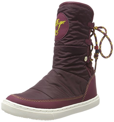 Tommy Hilfiger Mädchen W3285OOLIE JR 1C2 Schlupfstiefel, Violett (Burgundy 619) von Tommy Hilfiger