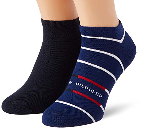 Tommy Hilfiger Mens Breton Stripe Men's Sneaker-Trainer (2 Pack) Socks, Blue Depths, 39/42 von Tommy Hilfiger