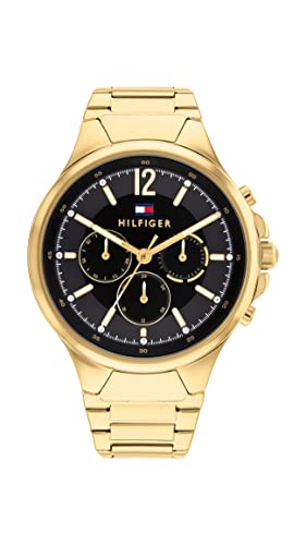 Tommy Hilfiger Multi Zifferblatt Quarz Uhr für Damen mit Gelbgoldfarbenes Edelstahlarmband - 1782599 von Tommy Hilfiger