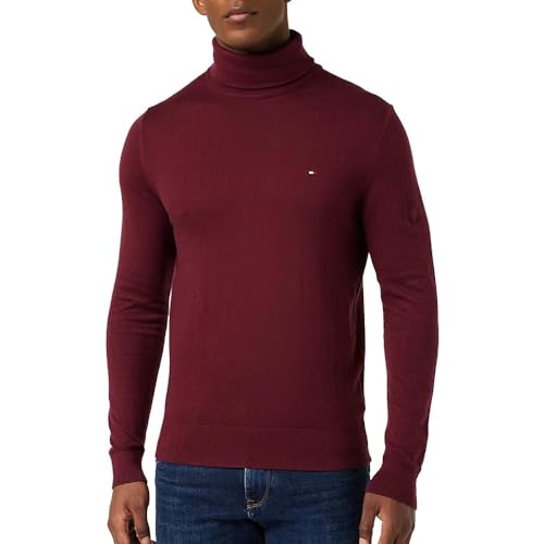 Tommy Hilfiger PIMA ORG CTN CASHMERE ROLL NECK, rot(xjsred), Gr. M von Tommy Hilfiger